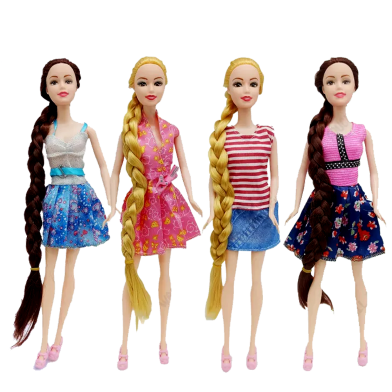 Beauty Fashion Girl Stylish Barbie Doll With Long Hair - Doll (barbie_b_mini_longhair) Multicolor image