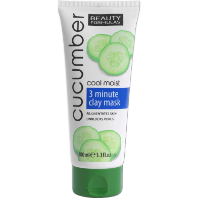 Beauty Formulas Cucumber 3 Minute Clay Mask – 100ml image