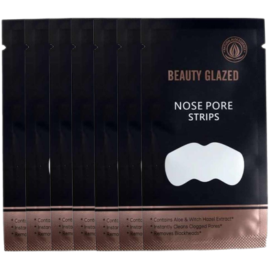 Beauty Glazed Nose Pore Strips Blackhead Acne Nose Patch To Remove Skin Care-7pcs image