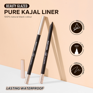 Beauty Glazed Pure Kajal Liner-Lively Black 24 Hour Eyeliner 6 gm - 6975640632130 Slide 2