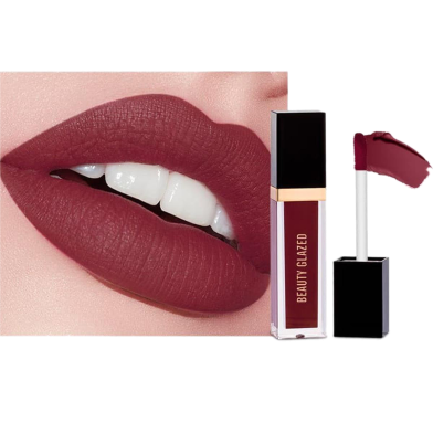 Beauty Glazed Matte Liquide Lipstick - Singria Red 112 image