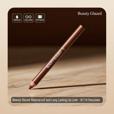 Beauty Glazed Waterproof and Long Lasting Lip Liner - B114 Chocolate Slide 2