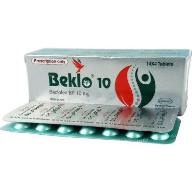 Beklo 10 mg Tablet 14's Strip image