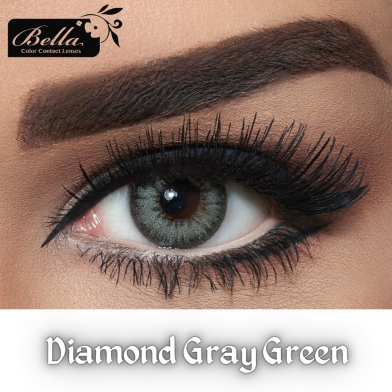 Bella Grey Green Color Contact Lens With Kit Box image