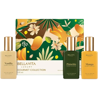 Bellavita Luxury Unisex Gourmet Perfume Gift Set Vanilla Mango And Pistachio 60ml image