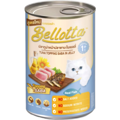 Bellotta Can Real Tuna Topping Saba in Jelly For Cat 400gm image