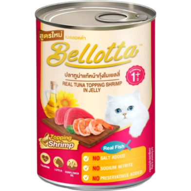 Bellotta Can Real Tuna Topping Shrimp in Jelly For Cat 400gm image