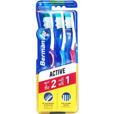 Berman Active Soft Tooth Brush 3pcs image