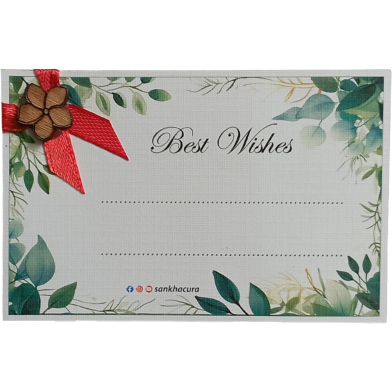 Best Wishes – Leafy Charm Gift Tag image