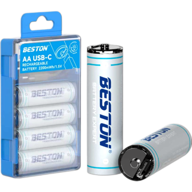 Beston 2200mwh Aa Usb C Battery Bundle Of 4pcs image