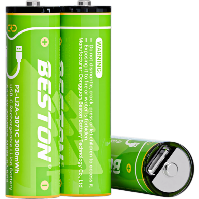 Beston P2 Li2a 3071c Green Life Low Carbon 3000mwh Aa Usb C Battery Bundle Of 4pcs image