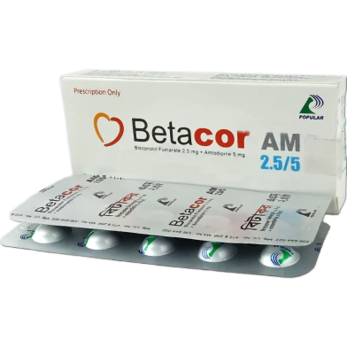 Betacor Am 2.5 mg 5 mg Tablet 10's Strip image