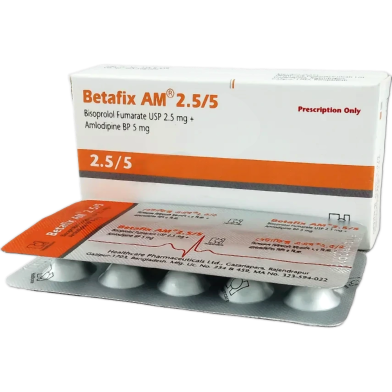 Betafix Am 2.5 mg 5 mg Tablet 10's Strip image