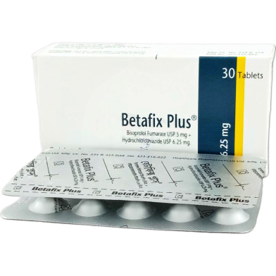 Betafix Plus 5 mg Six Point Twenty Five mg Tablet 10s Strip image