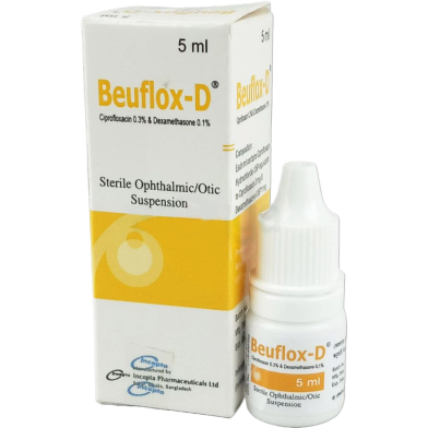 Beuflox D 0.3 Percent 0.1 Percent Eye Ear Drop 5 ml Drop image