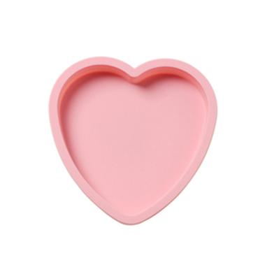 Big Heart And Round Shape Design Silicon Cake Mold (1 pcs) image