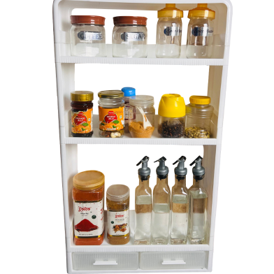 Big Size Multifunctional Kitchen Countertop Bottle Storage Rack image