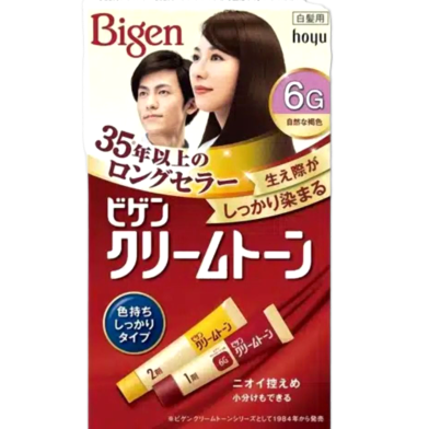 Bigen Cream Tone Hair Color - 6G Natural Brown 40gm image