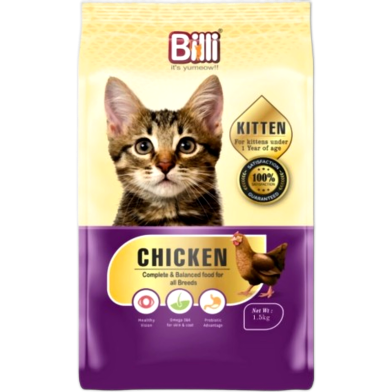 Billi Kitten Dry Cat Food - Real Chicken 500g | Kitten (2-12 Months) Dry Cat Food image