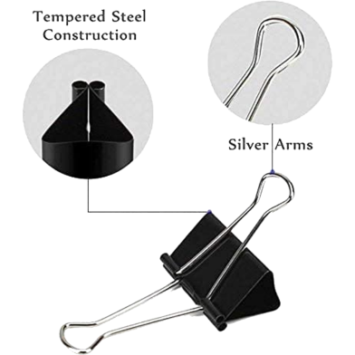 Binder Clip, Paper Clip Black 1 Box 19mm image