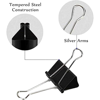 Binder Clips Paper Clip Black 1Box 32mm image