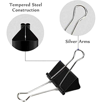 Binder Clips Paper Clip Black 1Box 41mm image