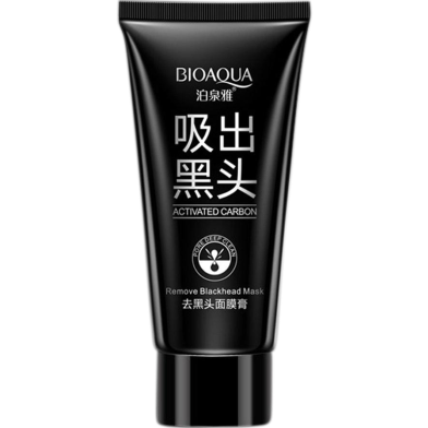 Bioaqua Blackhead Remover Cleaner Purifying Deep Cleansing Acne Black Mud Face Mask Peel-off 60g image