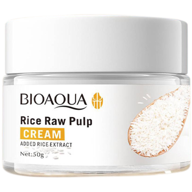 Bioaqua Rice Raw Pulp Cream Facial Skin Moisturizing Smoothing Nourishing Oil image