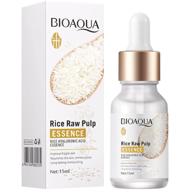 Bioaqua Rice Raw Pulp Essence Vitality Shrink Pores Skin CARE-15ML image