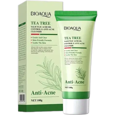 Bioaqua Tea Tree Salicylic Acid Oil Control and Anti Acne Cleanser-100gm image