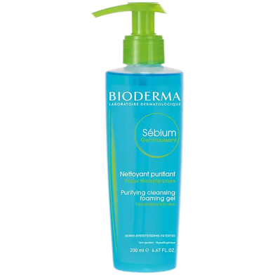 Bioderma Gel Face Wash Sebium Gel Moussant Purifying Cleansing Foaming - 200ml image