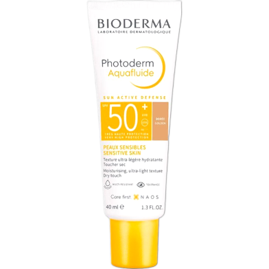 Bioderma Photoderm Aquafluide Doree Golden Sun Active Defense SPF 50Plus UVA UVB 40ml image