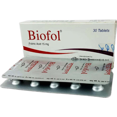 Biofol 15 mg Tablet 10's Strip image