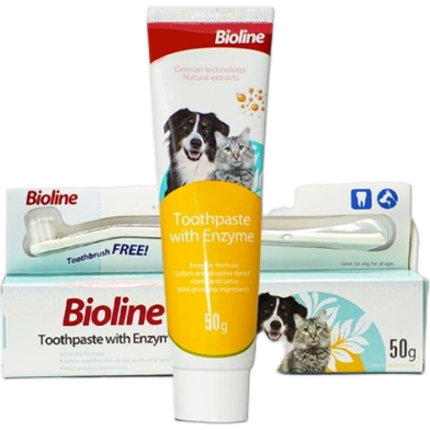 Bioline Balance Oral Flora Enzyme Toothpaste 50g For Cats and Dogs | Pet Toothpaste image