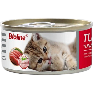 Bioline Cat Can Food - Tuna and Beed 85g | Tuna Can image