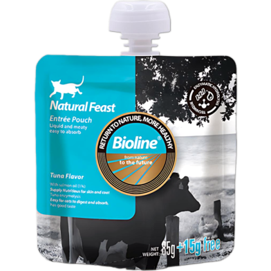 Bioline Cat Natural Feast Entree Pouch - Tuna Flavor For All Age Cats (85g 15g) | Cat Wet Food image
