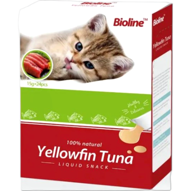 Bioline Cat Treats - Yellowfin TunaFlavor 15g x 24 | Cat Snacks image