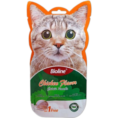 Bioline Catnip Snacks - Chicken Flavor 75g (15g*5) | Cat Treat image