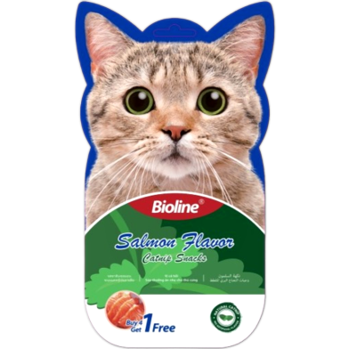 Bioline Catnip Snacks - Salmon Flavor 75g (15g*5) | Cat Treat image