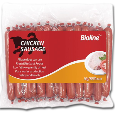 Bioline Dog Sausage Chicken Flavor (15g x 30 Pcs) image