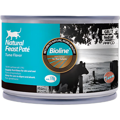 Bioline Natural Feast Pate Cat Can - Tuna Flavor 170g | All Age Cat image