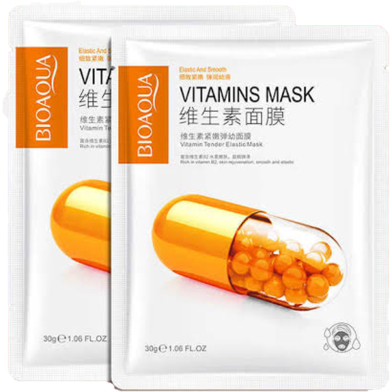 Bioqua Moisturizing and Lock Water Skin Vitamins Mask 30 gm image