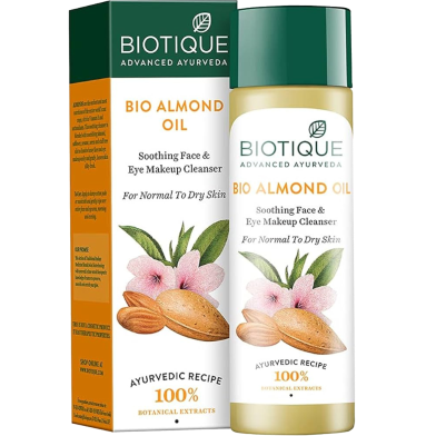 Biotique Bio Almond Oil Soothing Face And Eye Makeup Cleanser 120ml image