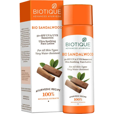 Biotique Bio Sun Shield Sandalwood 50 Plus SPF Sunscreen Lotion 120 ml -268060400 image