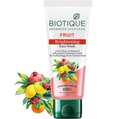 Biotique Fruit Brightening Face Wash Ayurvedic and Organically Pure| Advanced Swiss Technology 100 ml -526229646 image