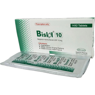 Bislol 10 mg Tablet 14's Strip image
