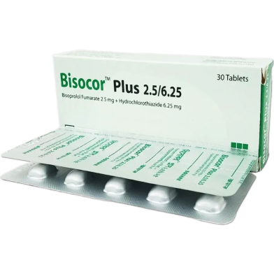 Bisocor Plus 2.5 mg 6.25 mg Tablet 10's Strip image