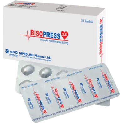 Bisopress 2.5 mg Tablet 10's Strip image