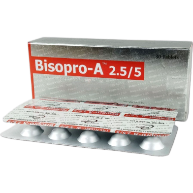 Bisopro-A 2.5 mg, 5 mg Tablet 10's Strip image