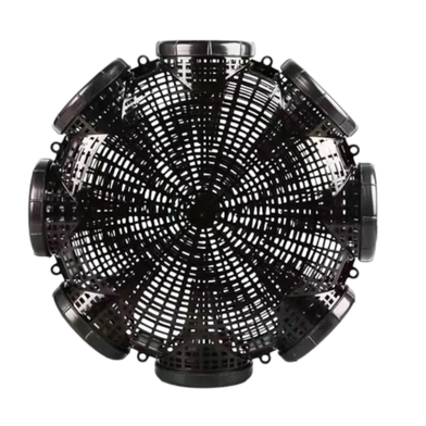 Black Fish Net Cage 8-hole Loach Trap Fishing Pot, Mud Cage Plastic Finless Eel Cage image